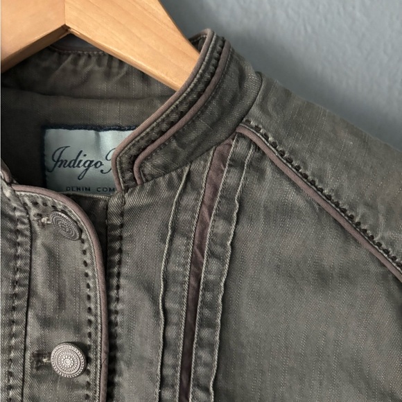 Indigo Palms | military | olive | fitted | button up | jacket | M - Picture 9 of 13